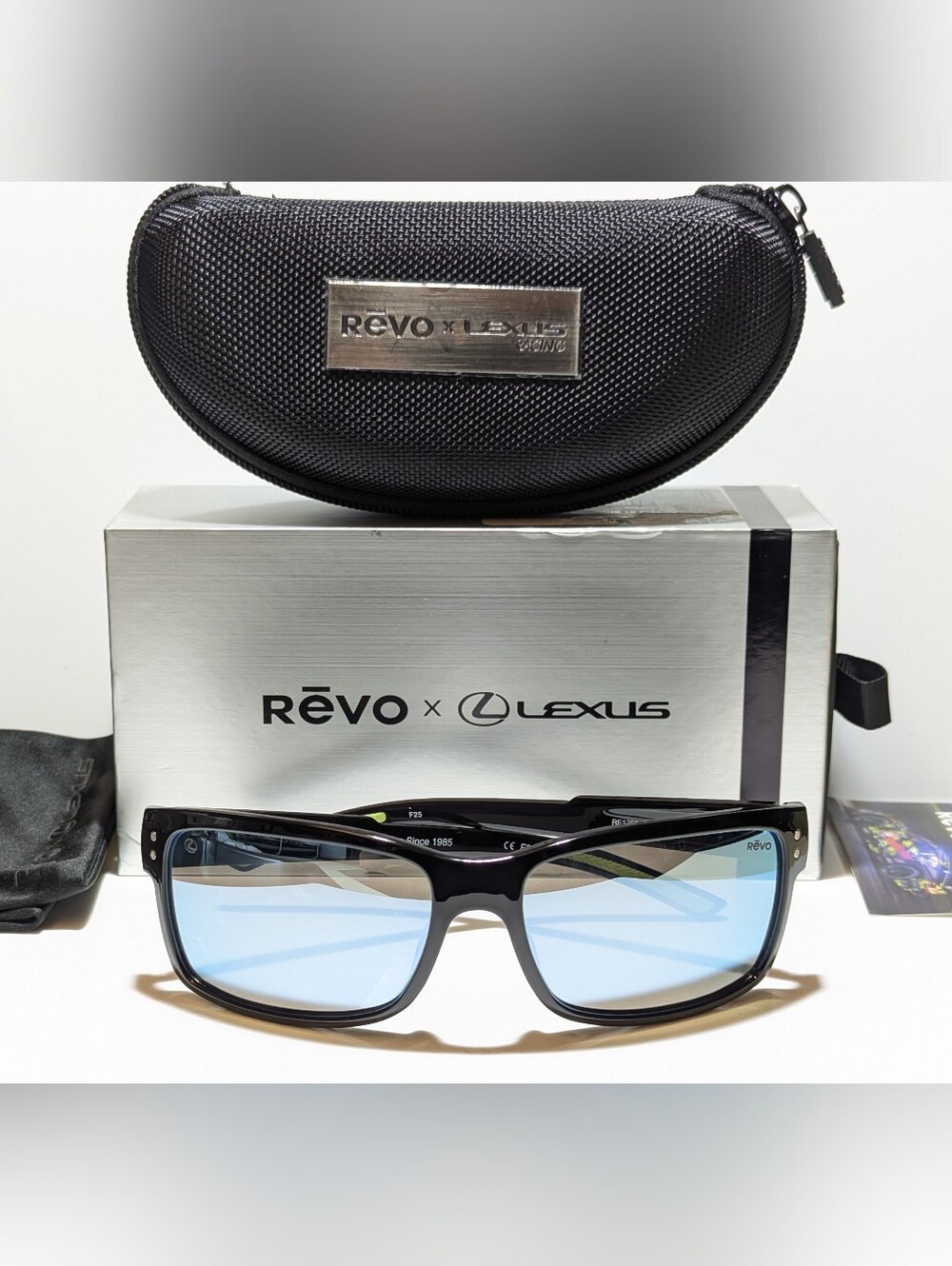 Revo x Lexus Podium Black Polarized Blue Water Lens Sunglasses RE1258 01 BL